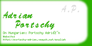 adrian portschy business card